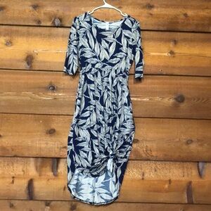 Blue and White Dress